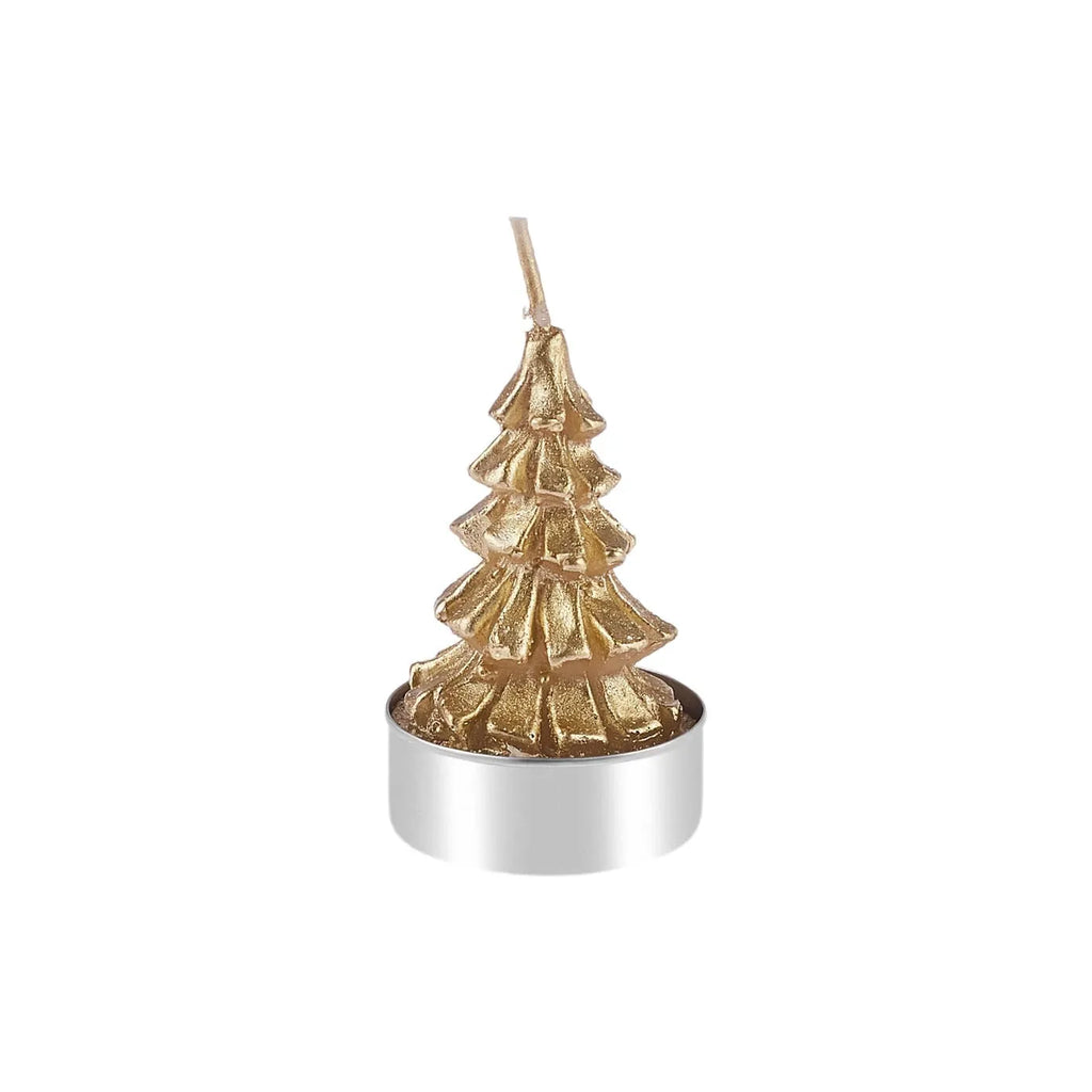 Bougie à réchaud Karaca Noël Arbre 3 pièces, or, 3,8X3,8X7 cm