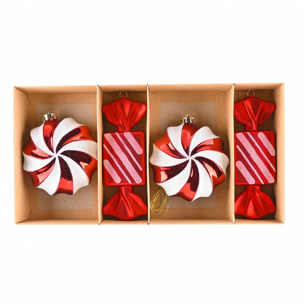 Karaca Home New Year Ensemble de Décorations de Sapin Plaisir Sucré, 4 Pièces