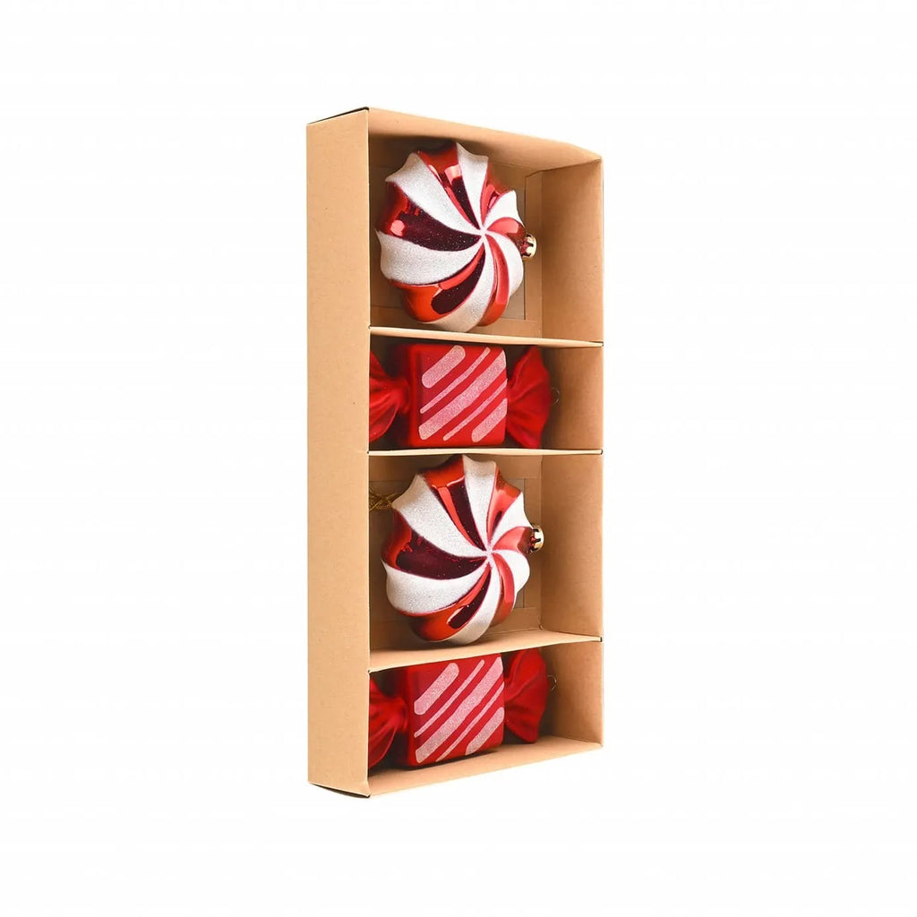 Karaca Home New Year Ensemble de Décorations de Sapin Plaisir Sucré, 4 Pièces
