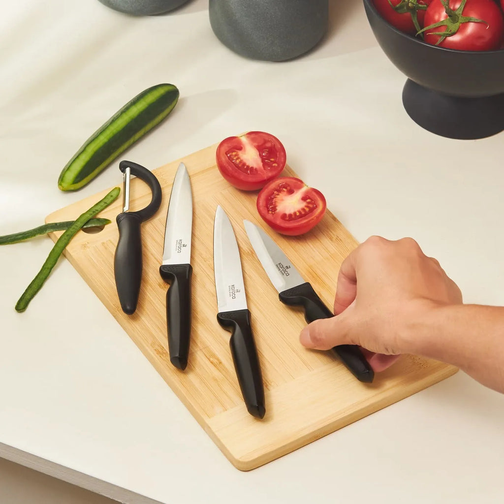Ensemble de couteaux Dr Inox 4 pièces, noir