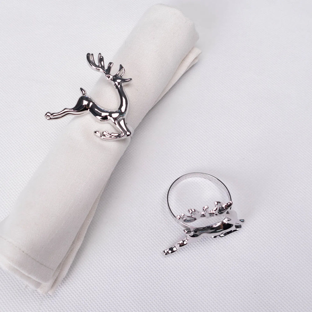 Rond de serviette Karaca Home Chevreuil 2 pièces, argent
