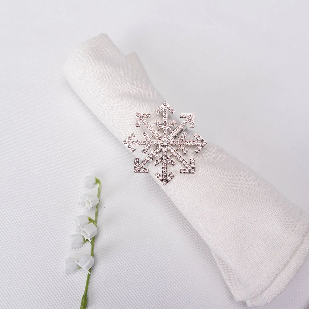 Rond de serviette Karaca Home Flocon de neige, 2 pieces