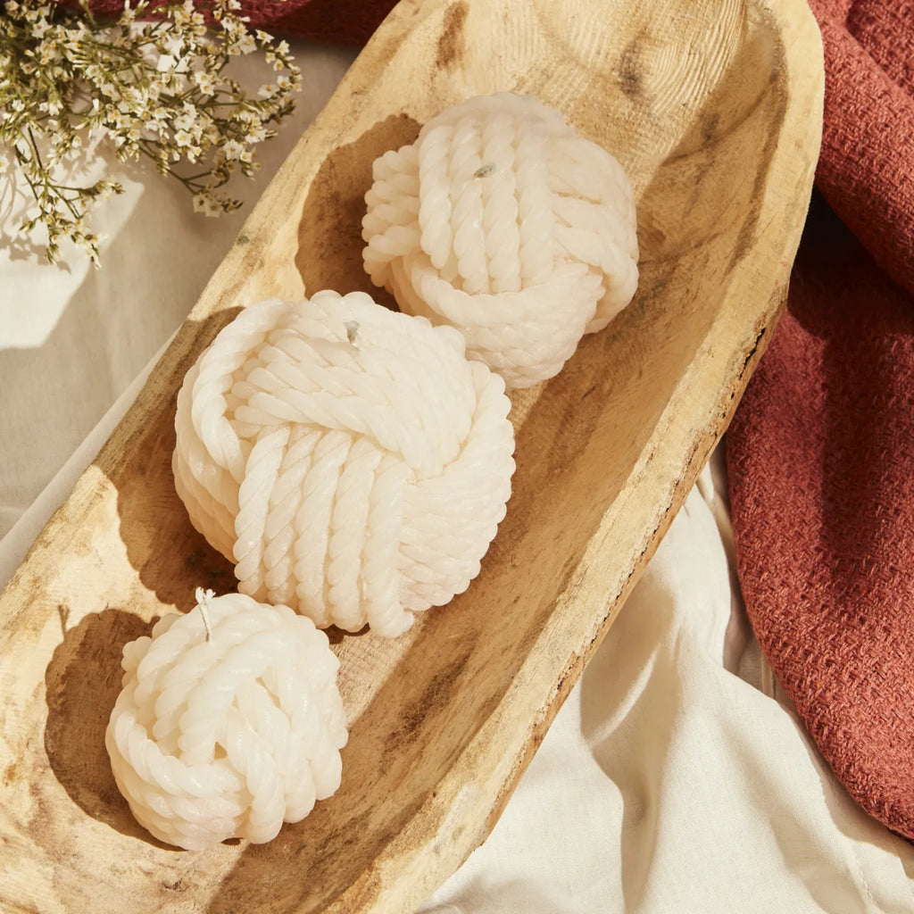 Bougie Karaca Home Rope crème, 6 cm