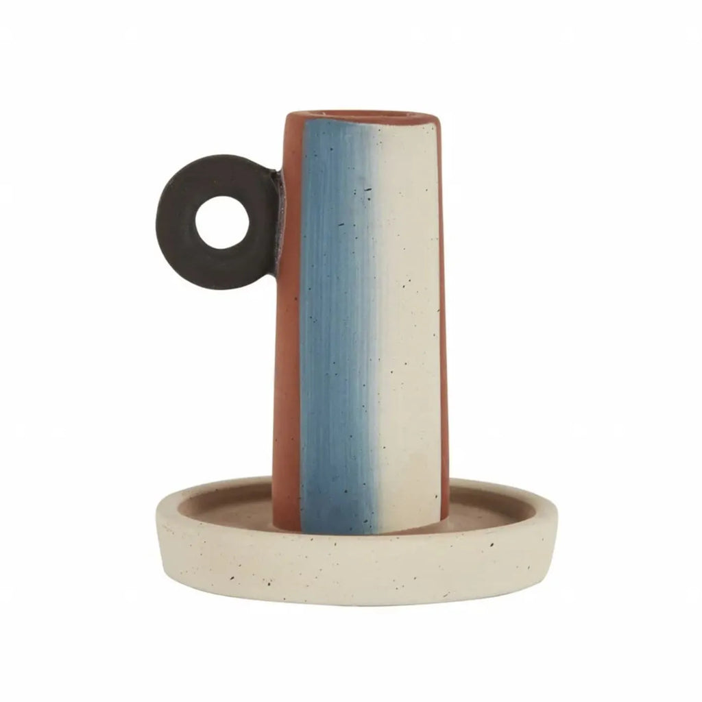 Bougeoir Karaca Home Simple bleu, 9,6 cm
