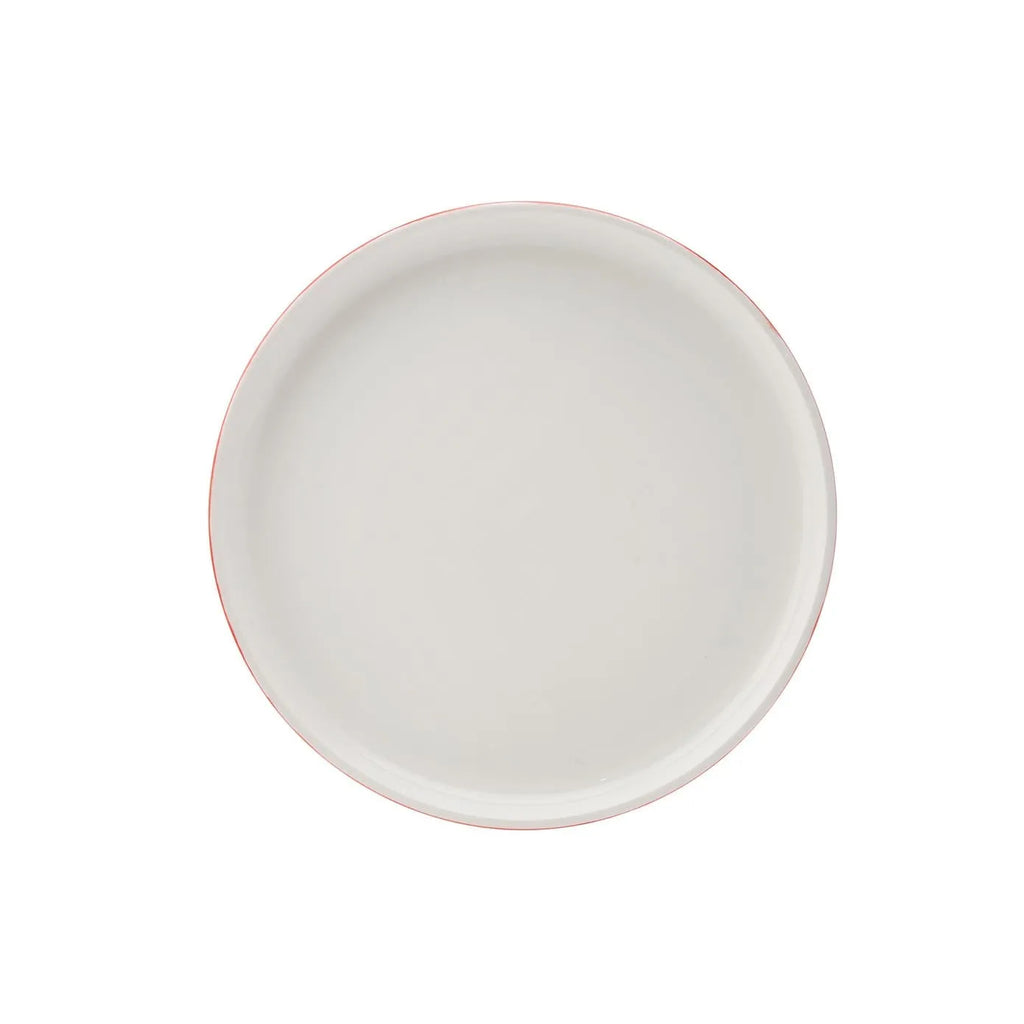 Service Petit Déjeuner Karaca Nordic pour 6 personnes, 27 pièces, en porcelaine, rouge