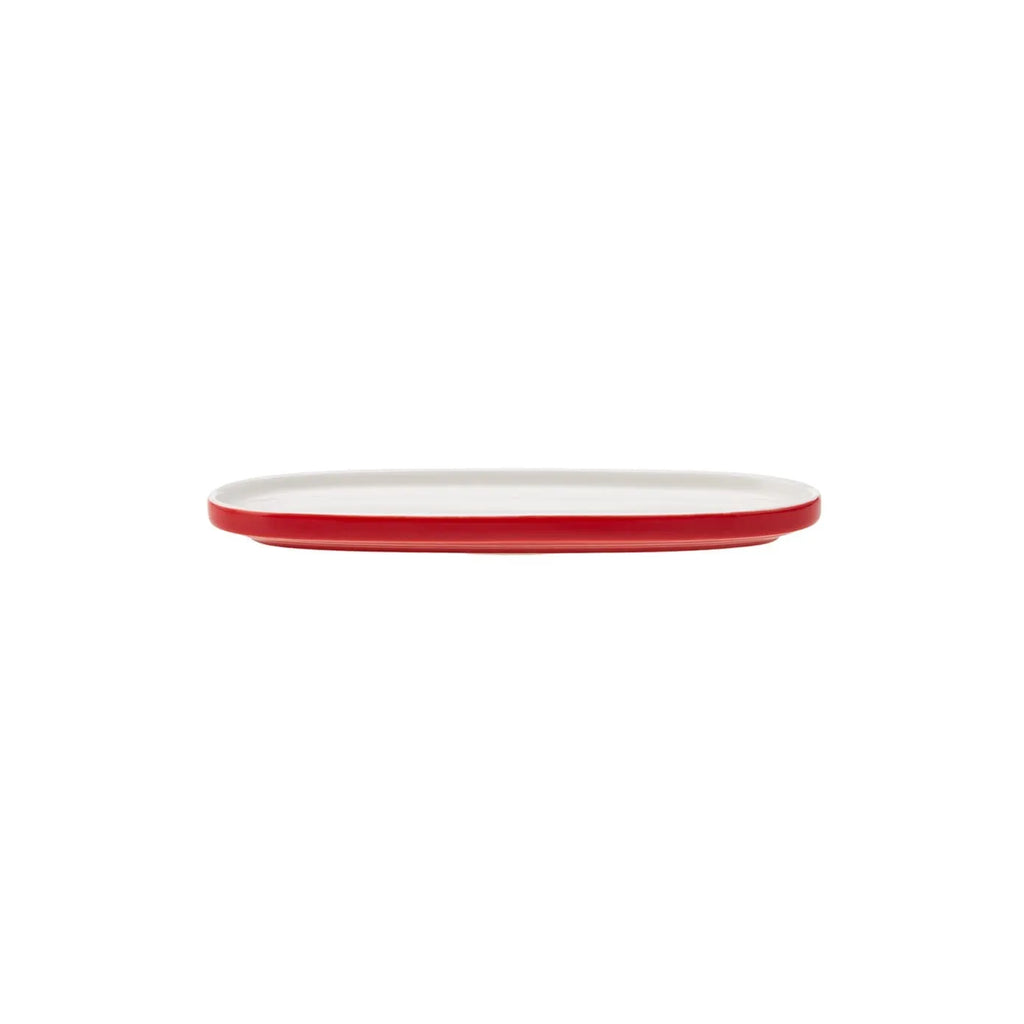 Service Petit Déjeuner Karaca Nordic pour 6 personnes, 27 pièces, en porcelaine, rouge