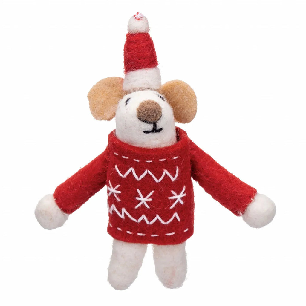 Karaca Home New Year Décoration de Sapin Souris de Noël, 12 cm