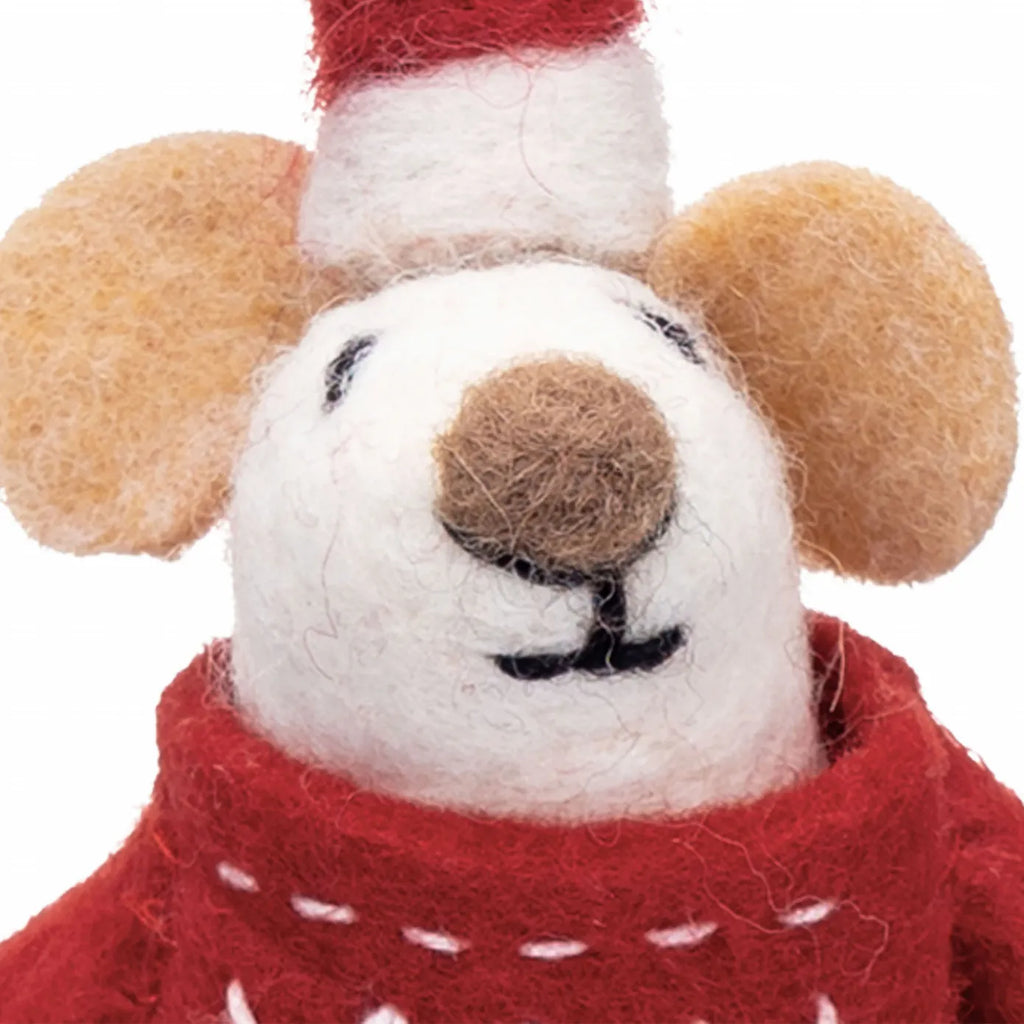 Karaca Home New Year Décoration de Sapin Souris de Noël, 12 cm