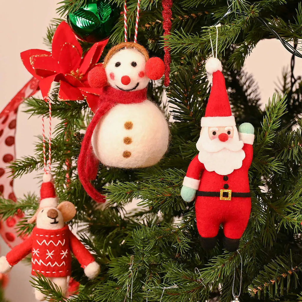 Karaca Home New Year Décoration de Sapin Bonhomme de Neige, 8x13 cm