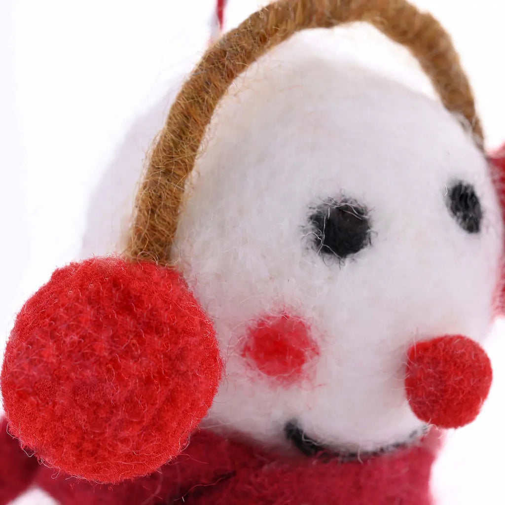Karaca Home New Year Décoration de Sapin Bonhomme de Neige, 8x13 cm