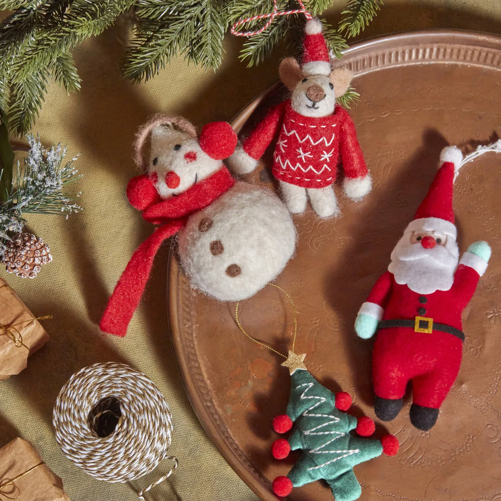 Karaca Home New Year Décoration de Sapin Bonhomme de Neige, 8x13 cm