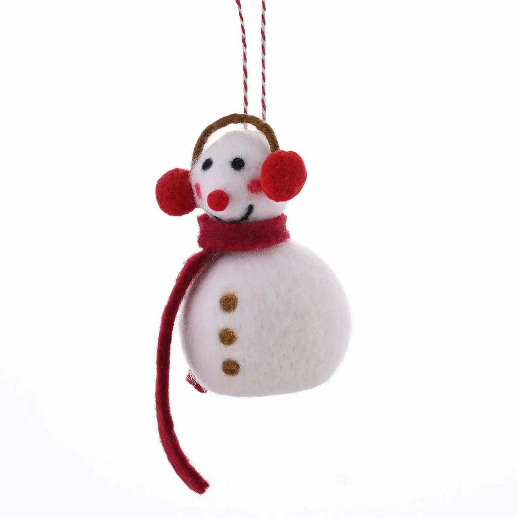 Karaca Home New Year Décoration de Sapin Bonhomme de Neige, 8x13 cm