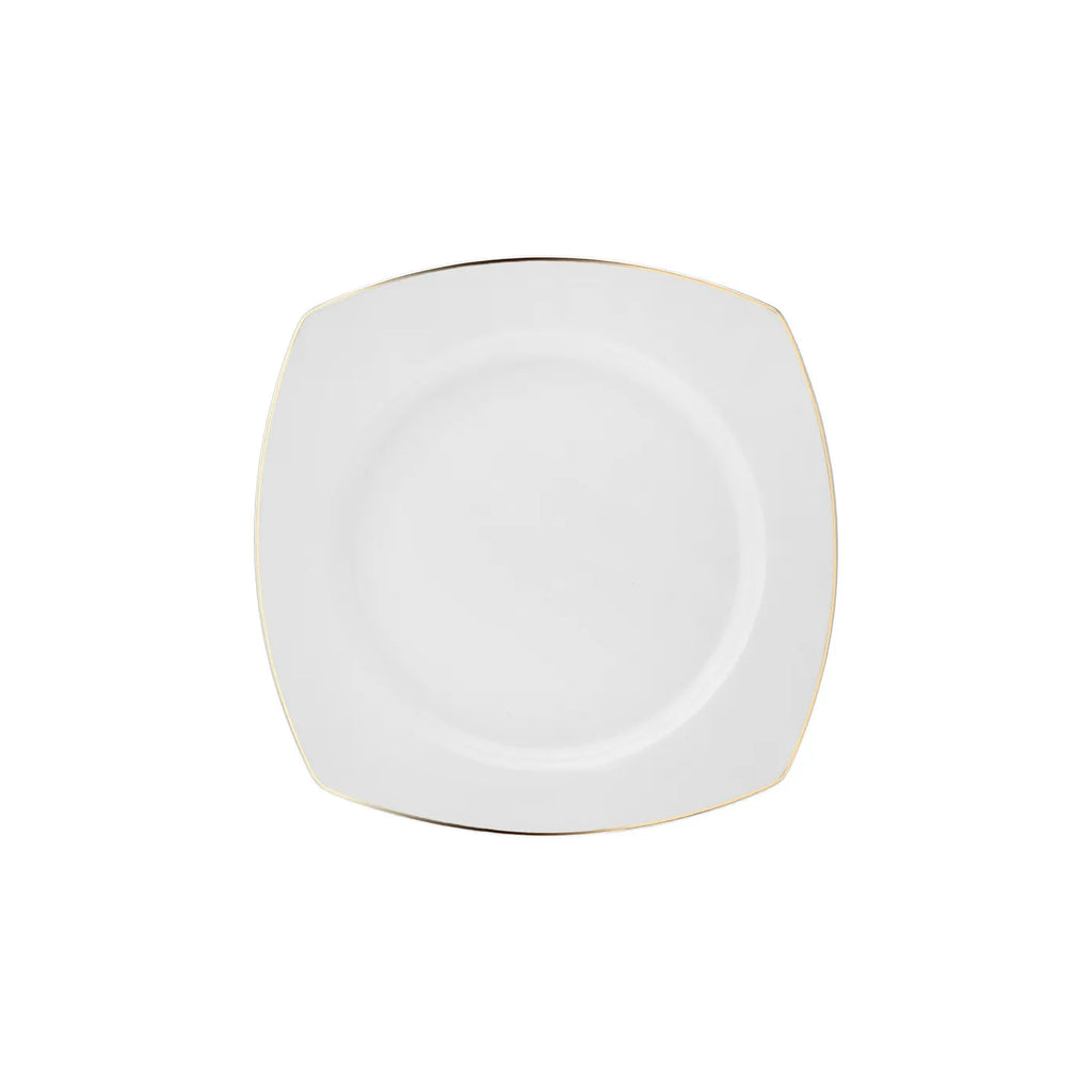 Karaca Red Carpet Collection Service de table Chiara Fine Cream pour 12 personnes, 60 pièces, porcelaine, demi-carré, or