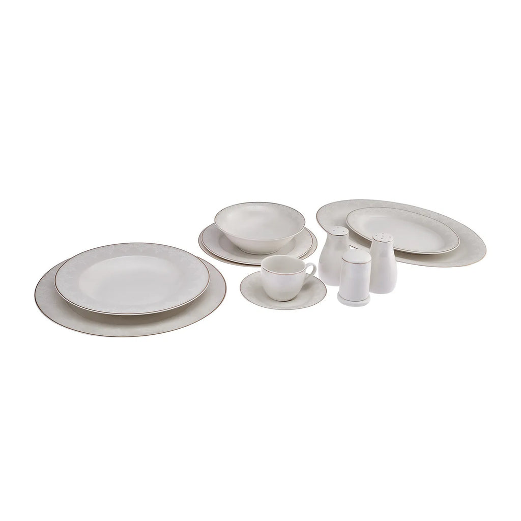 Service de table Karaca Lord pour 12 personnes, 74 pièces, New Generation Bone
