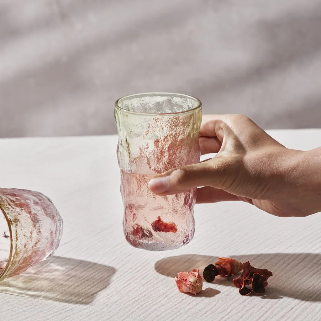 Verre à boisson Karaca Glacier, 383 ml, rouge vert