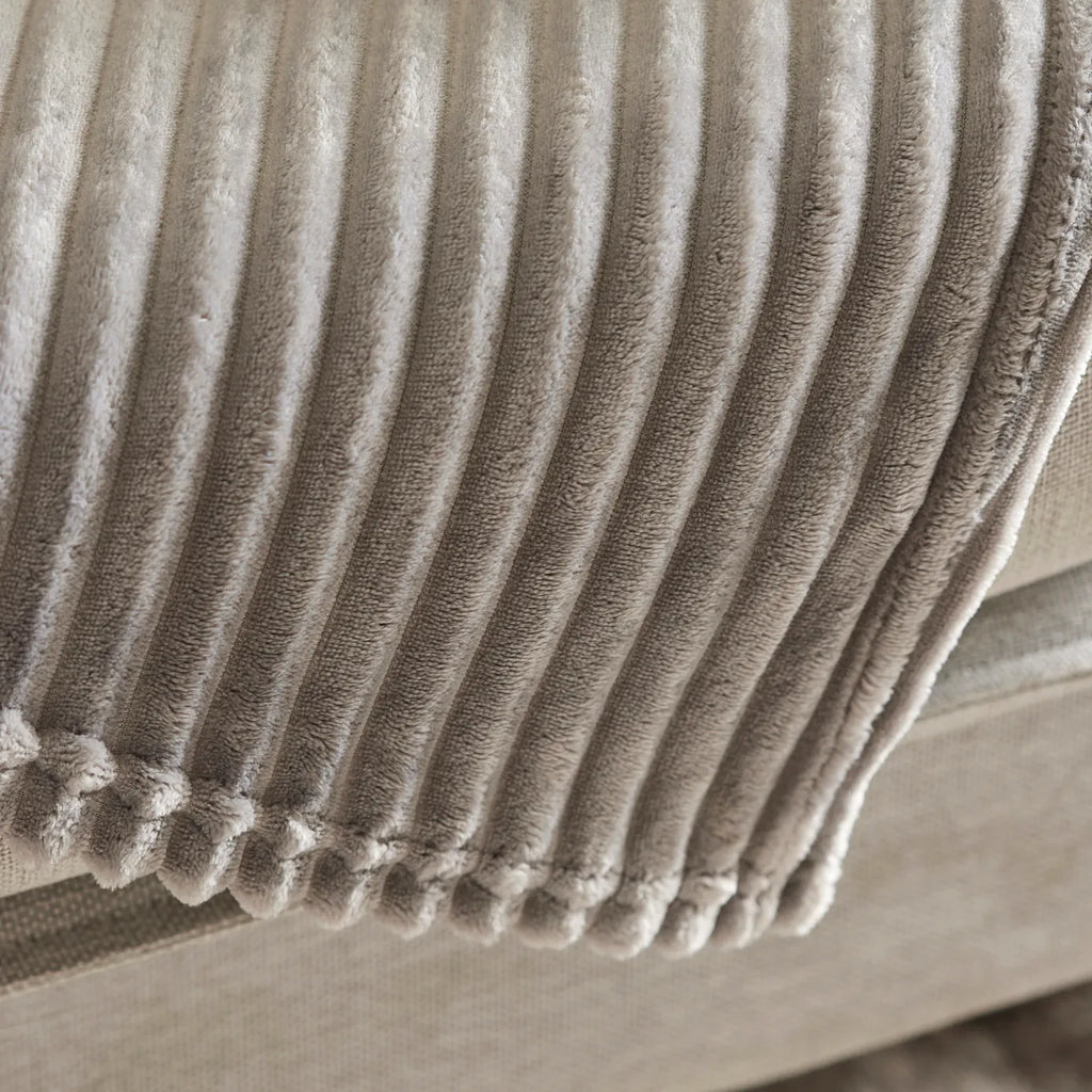 Couverture Karaca Ruby Stripe Wellsoft single, gris