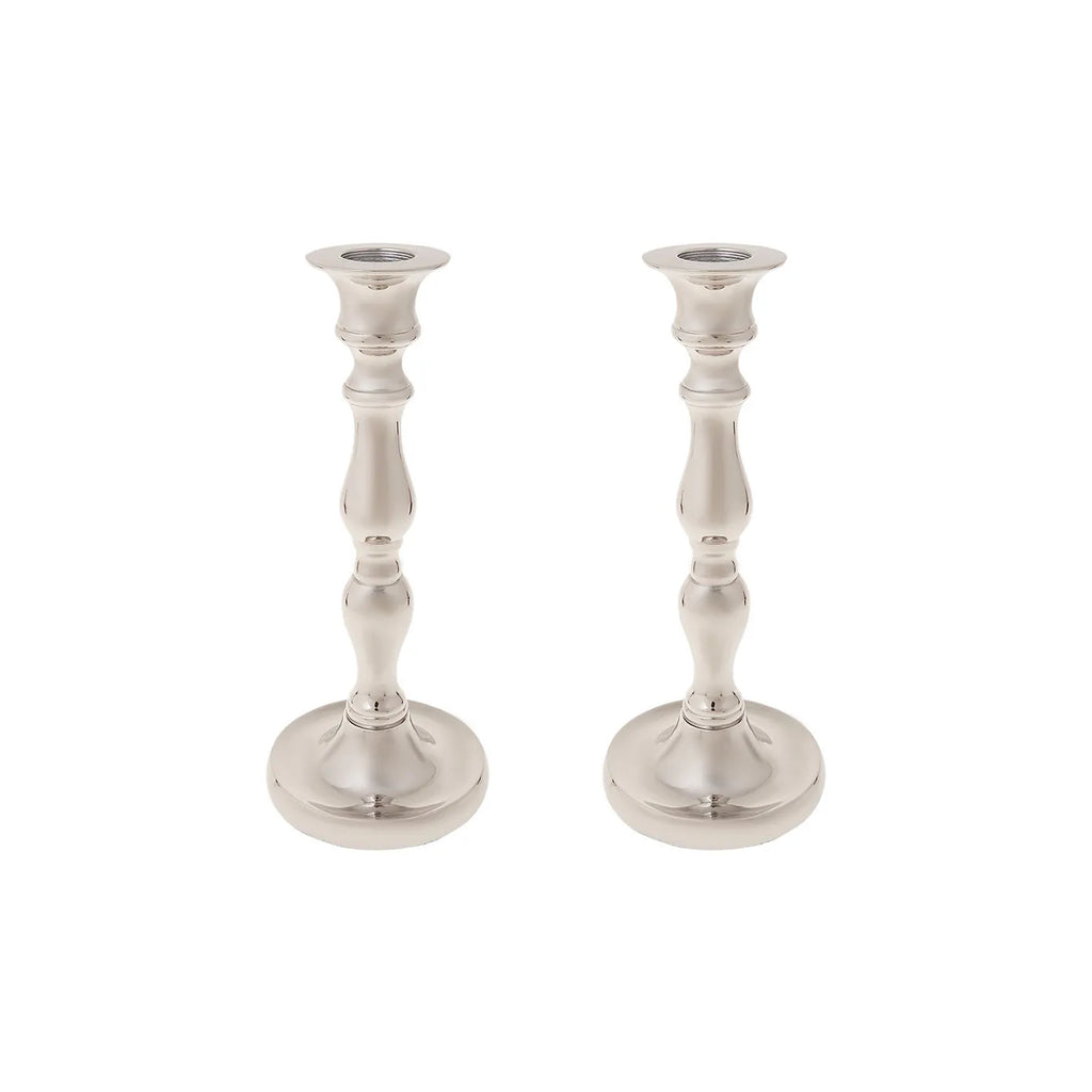 Bougeoir Karaca Lara 2 pièces, argent, 22,75 cm