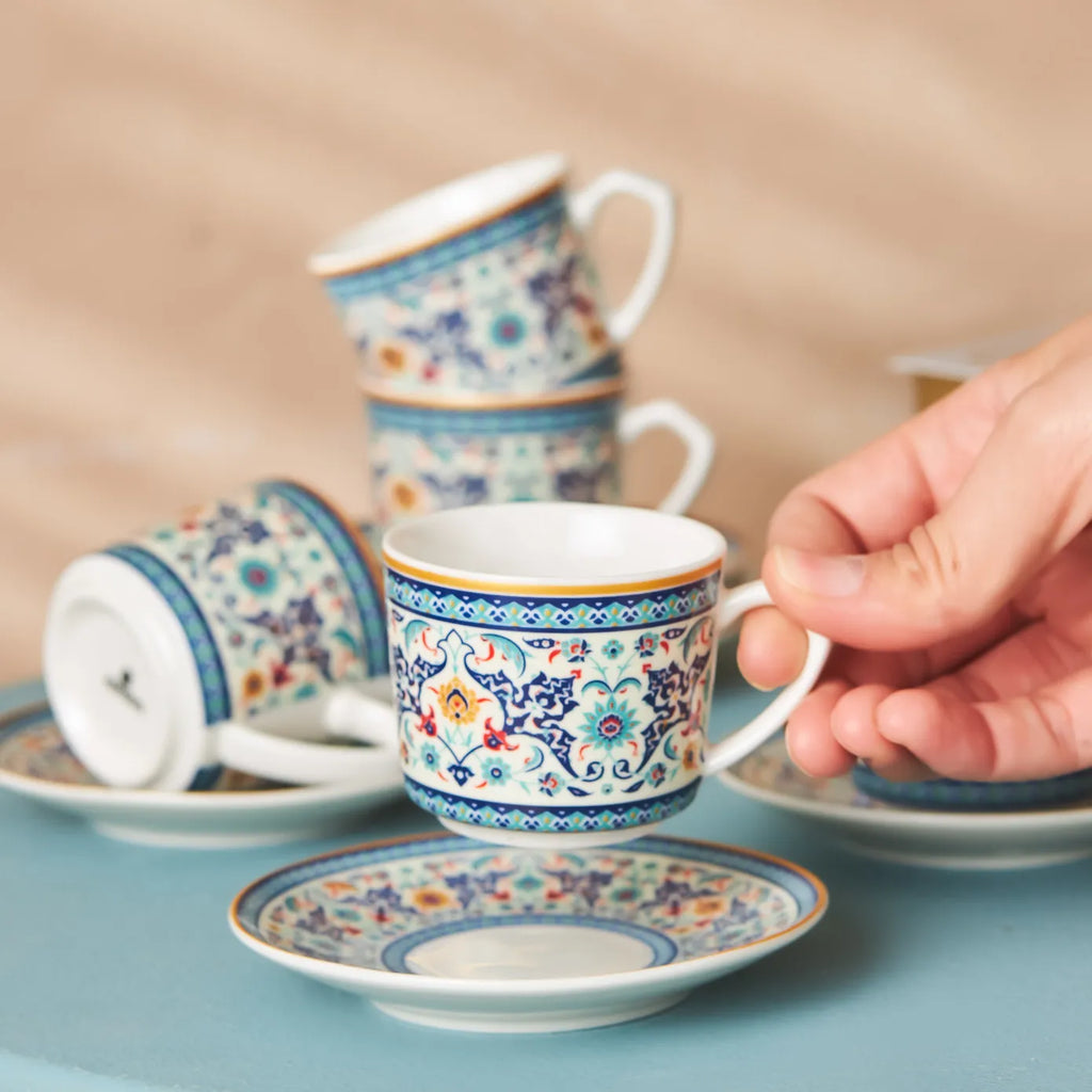 Set de tasses à café Karaca Beylerbeyi pour 6 personnes, 80 ml