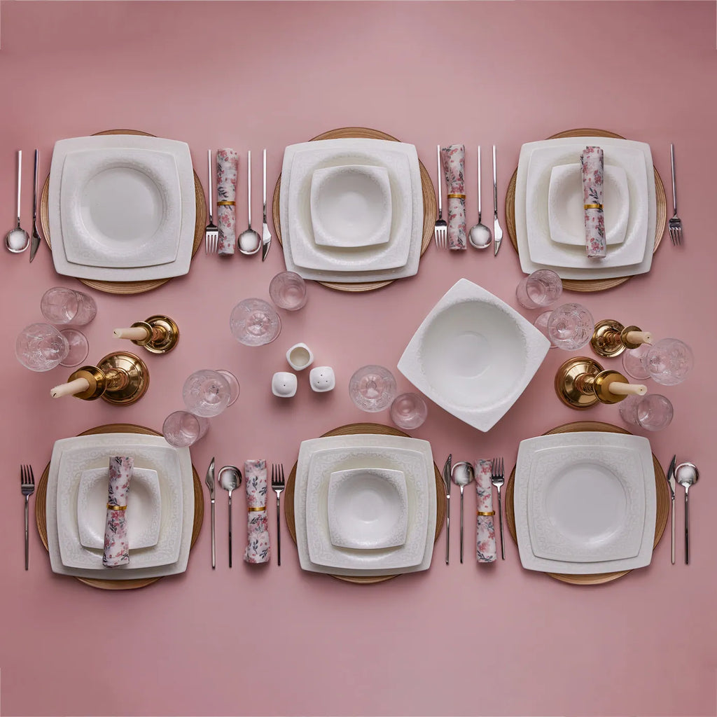 Service de table Karaca Fine Pearl en perles Roma pour 12 personnes, 58 pièces