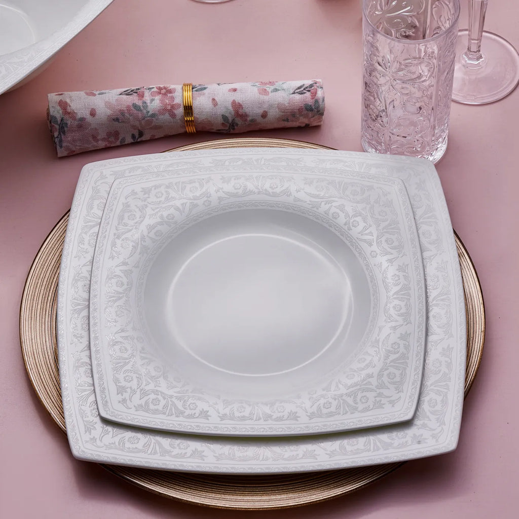 Service de table Karaca Fine Pearl en perles Roma pour 12 personnes, 58 pièces