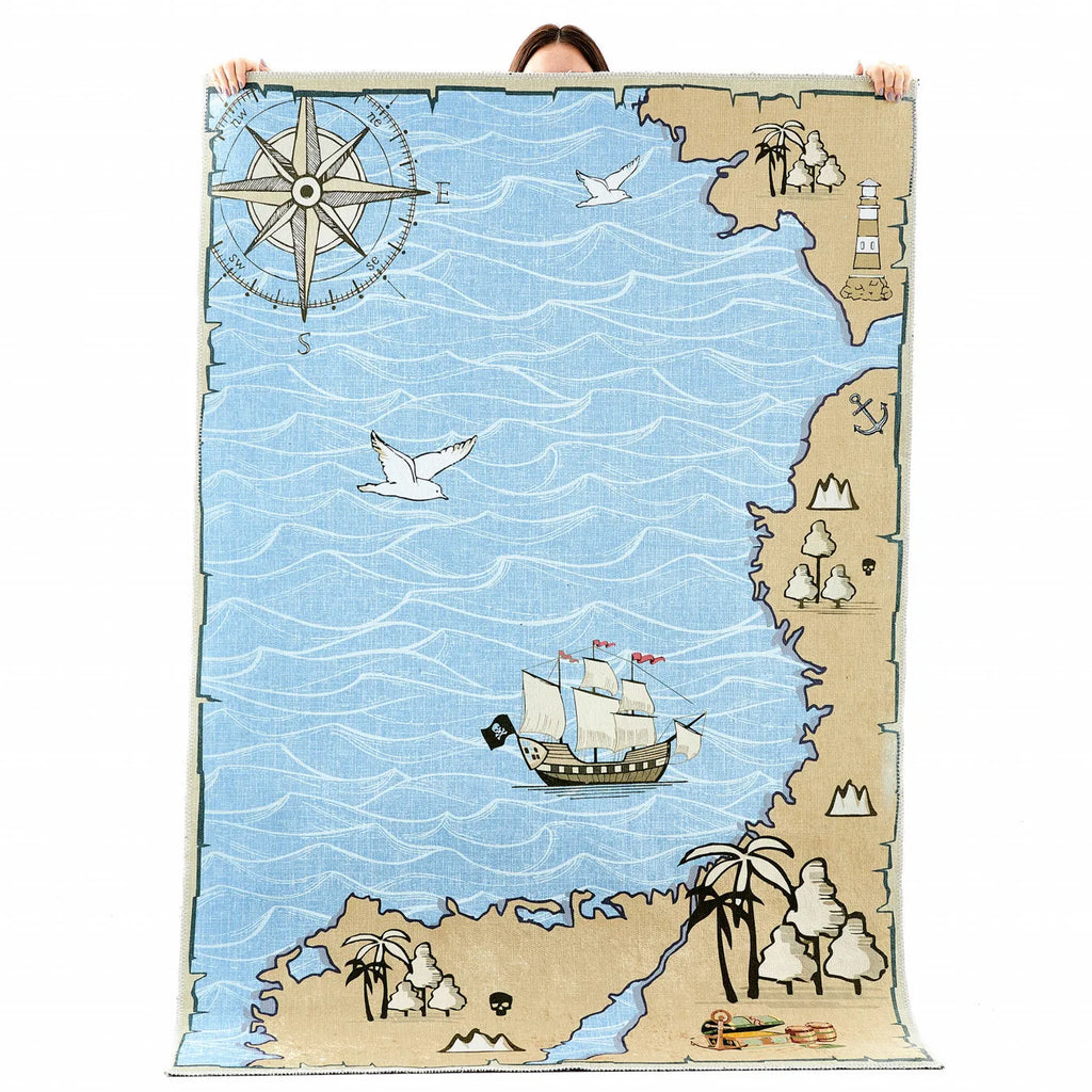 Tapis Kaşmir Halı Dekoratif Art Enfant/Jeune Mer, 80x150 cm