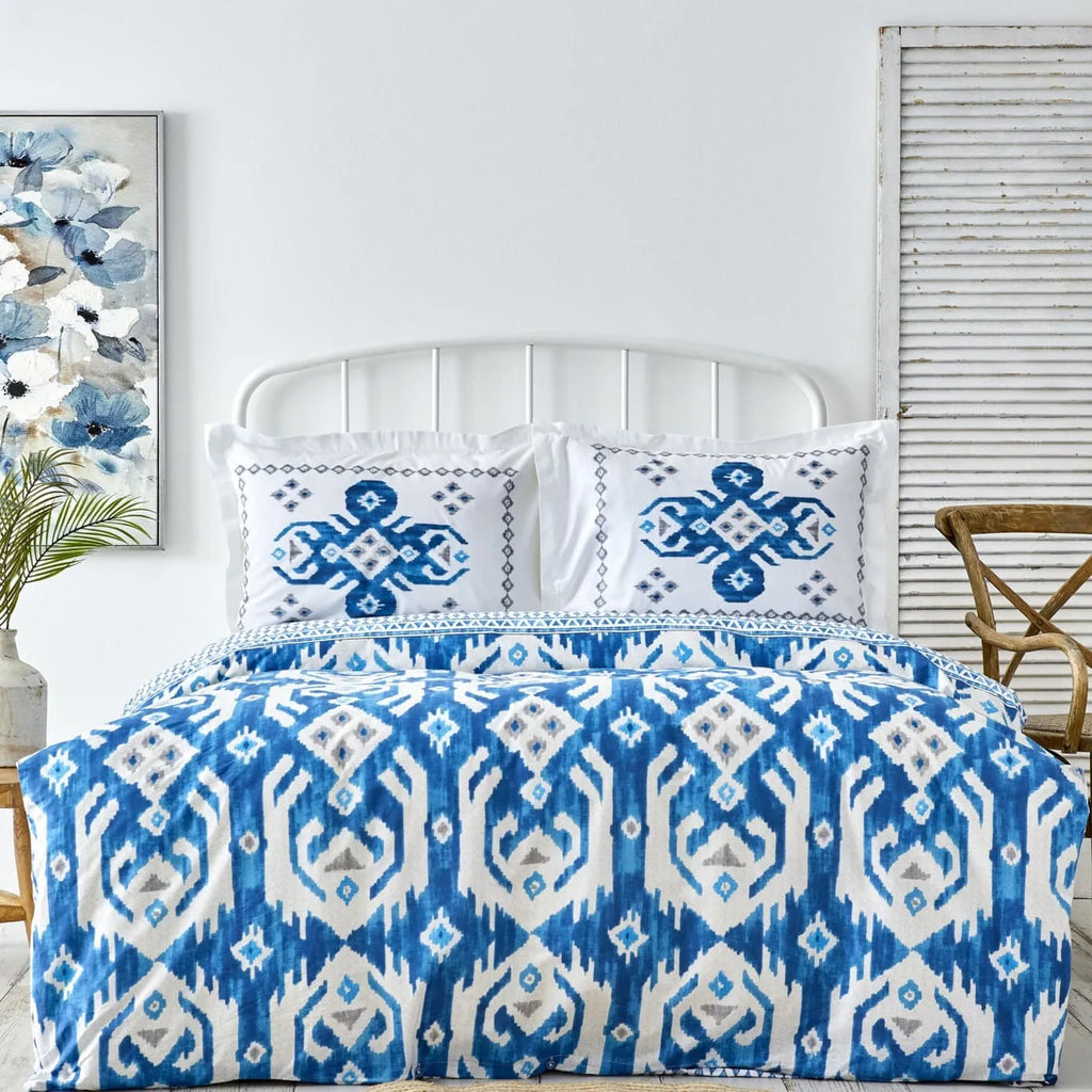 Parure de lit Karaca Home Neos single, 100% coton, bleu