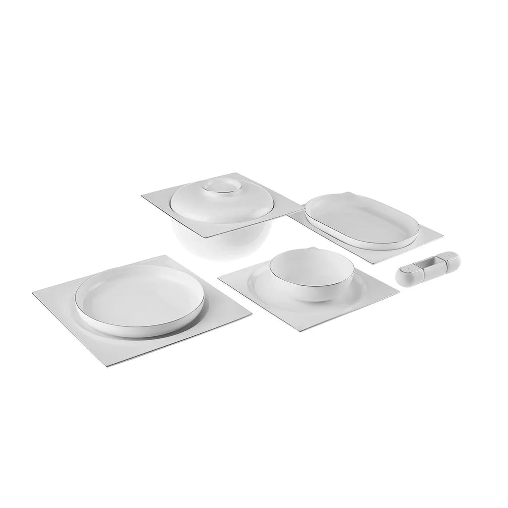 Karaca Red Carpet Collection Service de table Fine Pearl Extra Nish pour 12 personnes, 62 pièces, platine