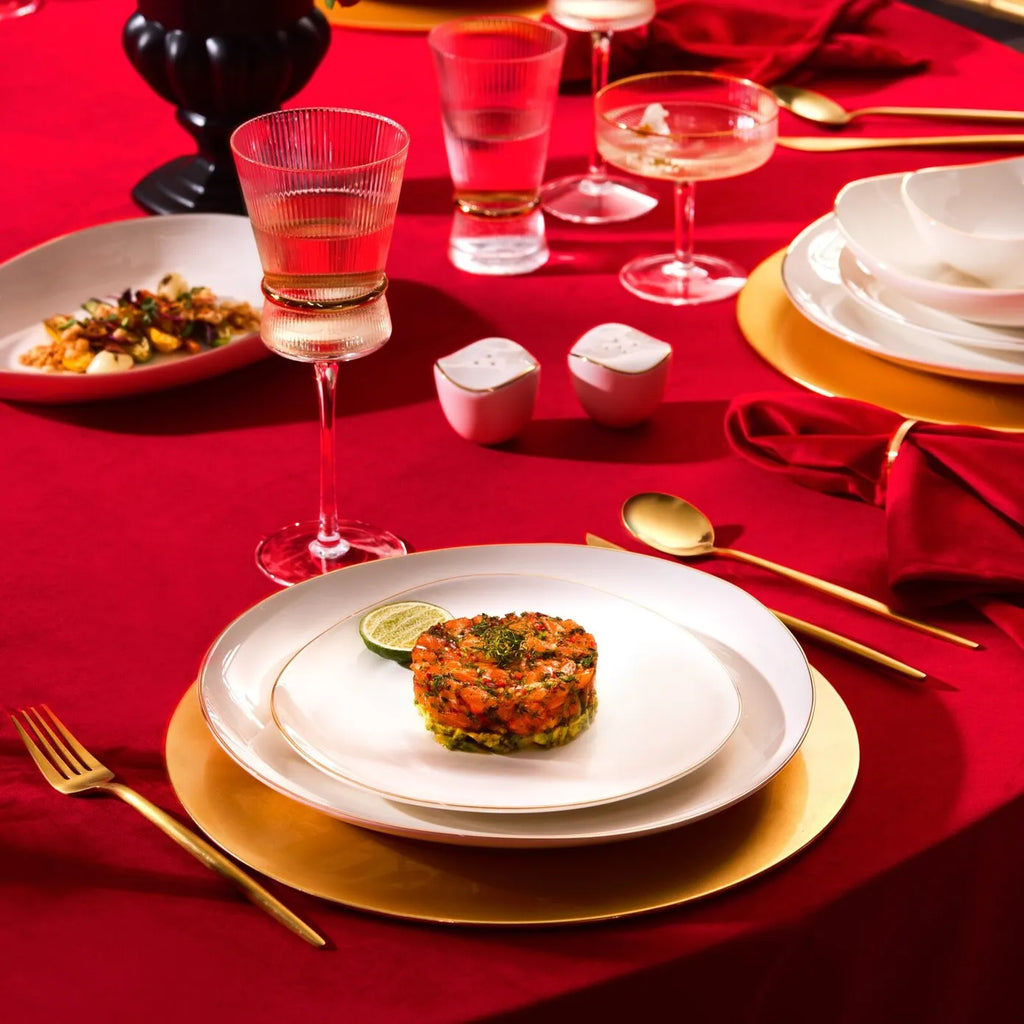 Karaca Red Carpet Collection Service de table Streamline Middle pour 12 personnes, 56 pièces