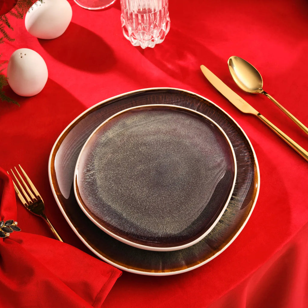 Karaca Red Carpet Collection Service de table Streamline New Galactic Stoneware pour 12 personnes, 59 pièces, blanc