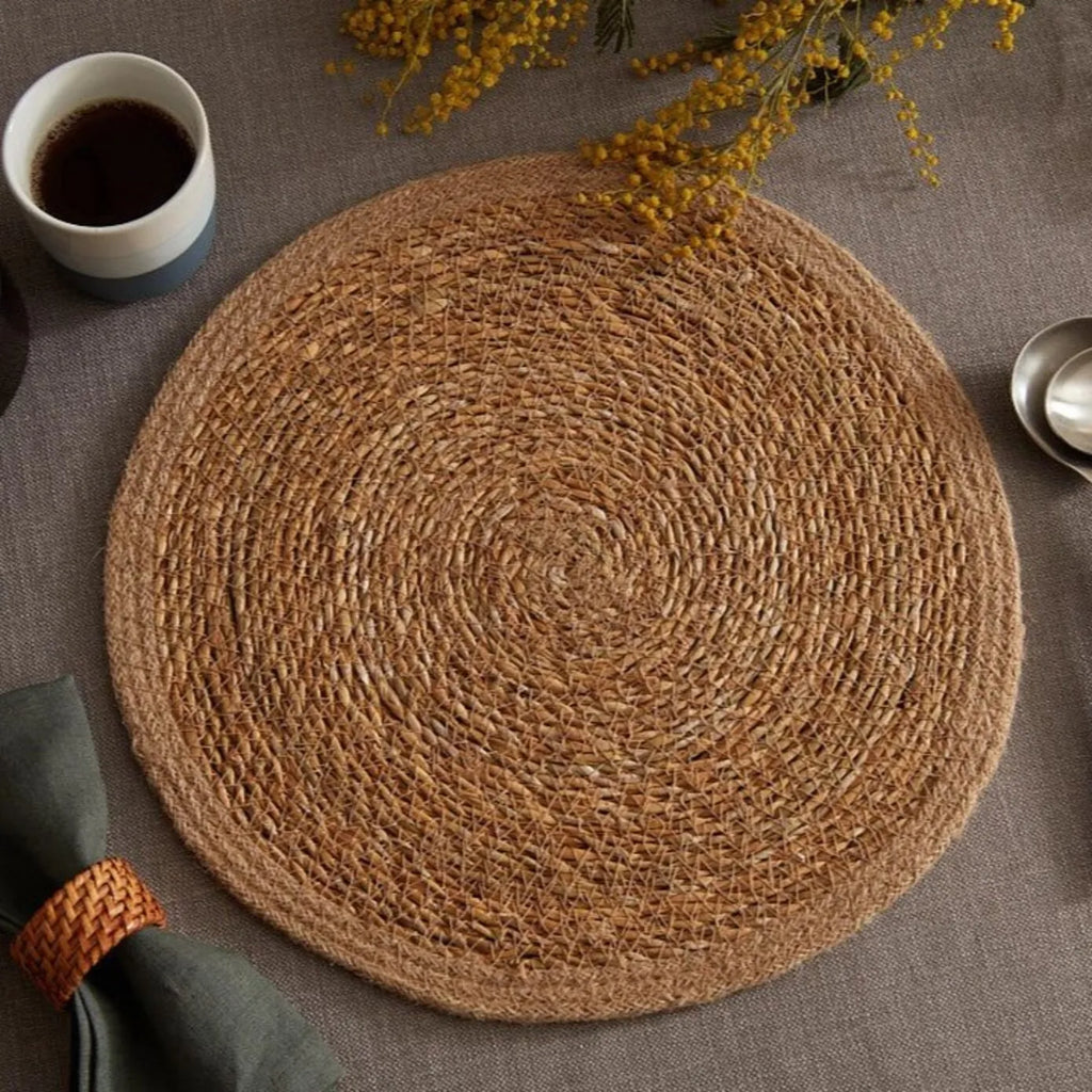 Napperon Karaca Boho Herbe de mer & Jute, 37 cm
