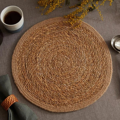 Napperon Karaca Boho Herbe de mer & Jute, 37 cm