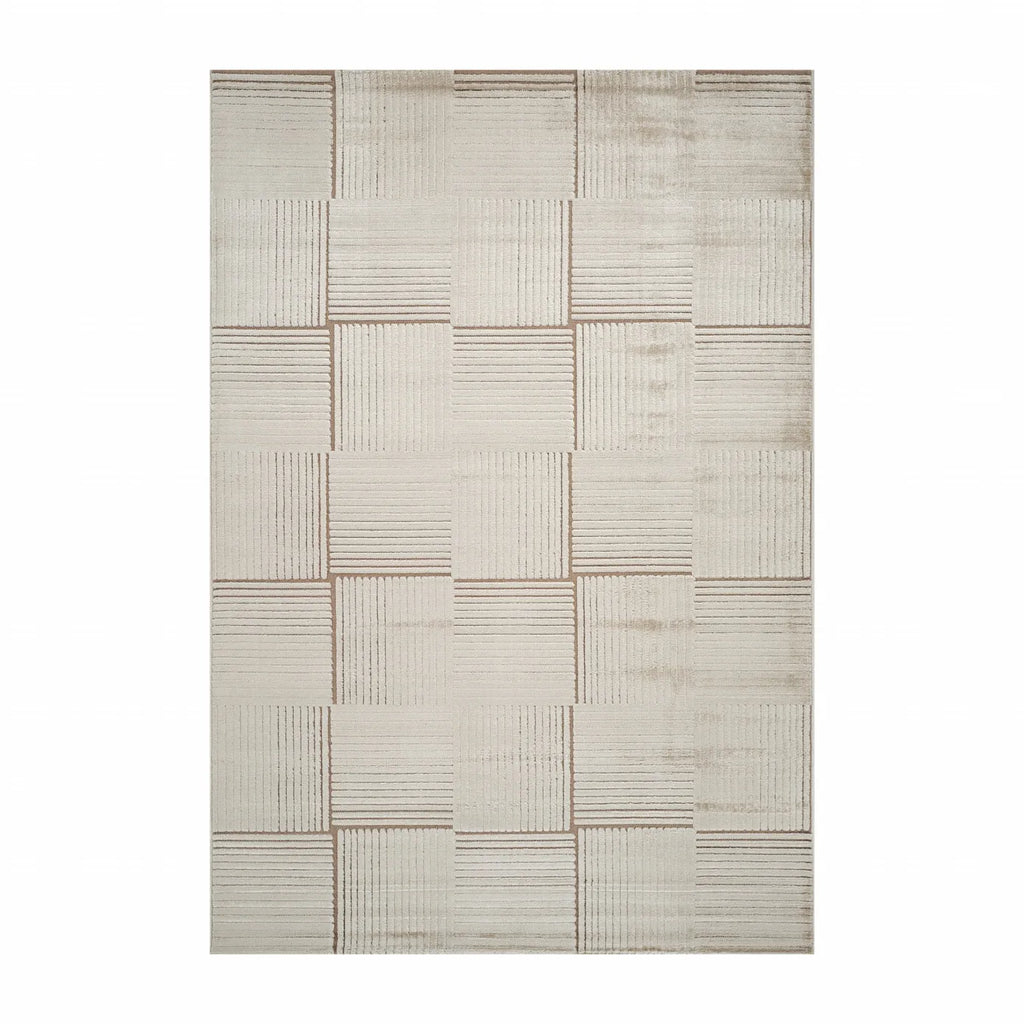 Tapis Kaşmir Halı 7/24 Scandinave Elin beige, 160x230 cm