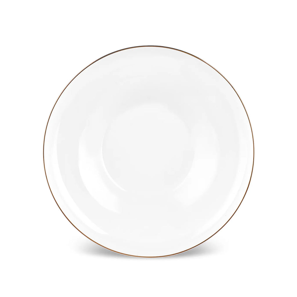 Service de table Karaca Streamline Nefeli pour 12 personnes, 56 pièces, New Generation Bone, or