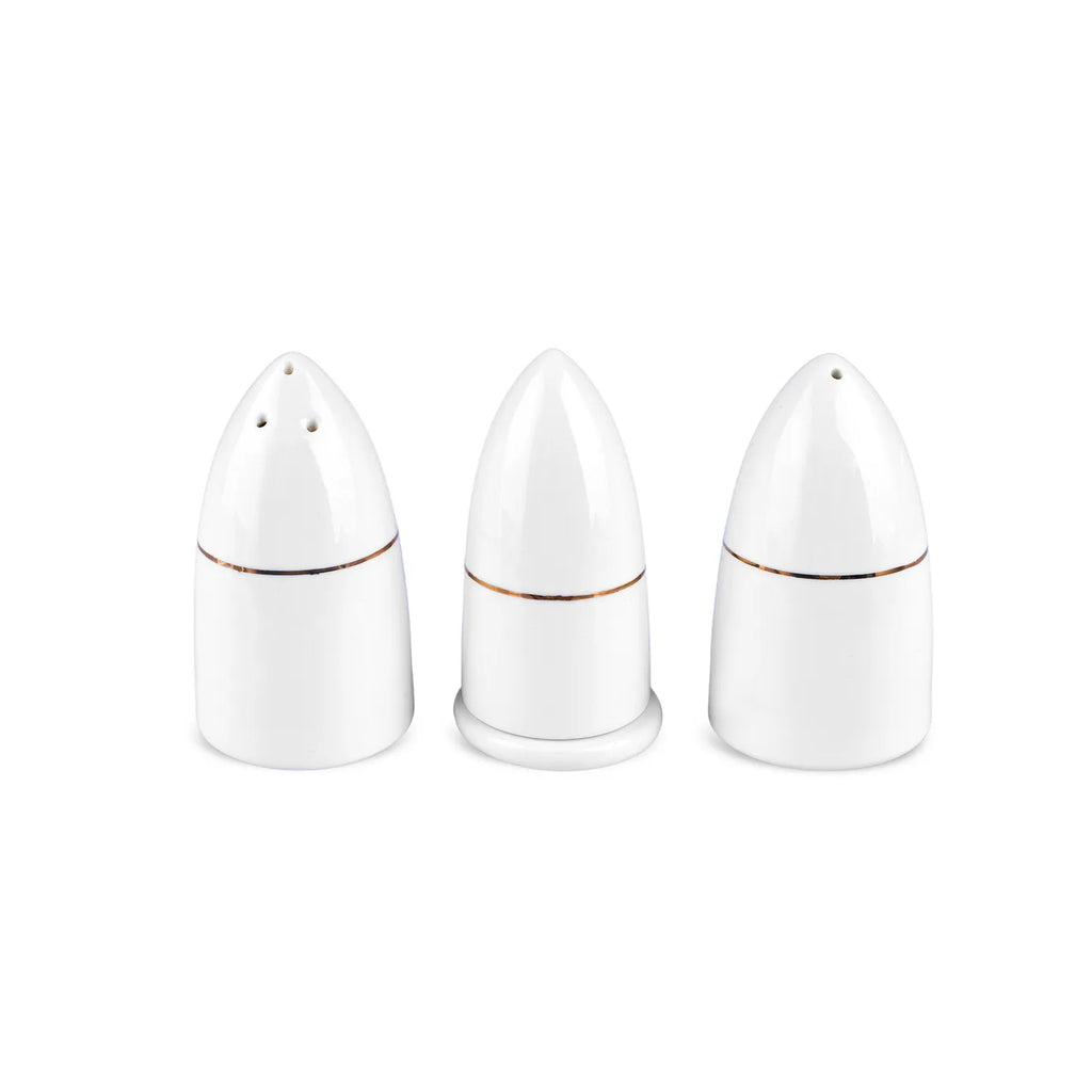 Service de table Karaca Streamline Nefeli pour 12 personnes, 56 pièces, New Generation Bone, or