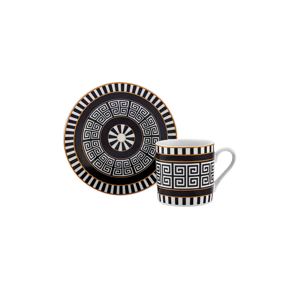 Coffret de tasses à café Karaca Helenistik pour 6 personnes, 80 ml