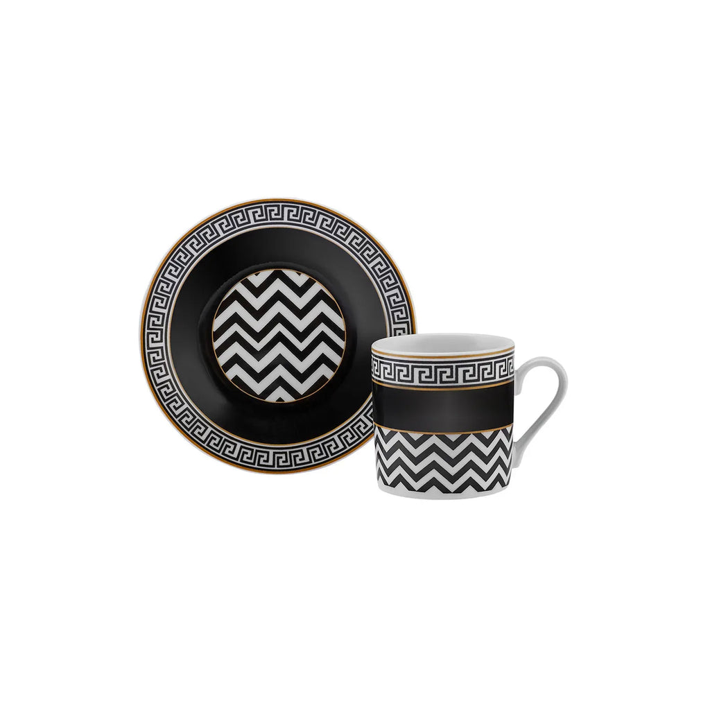 Coffret de tasses à café Karaca Helenistik pour 6 personnes, 80 ml