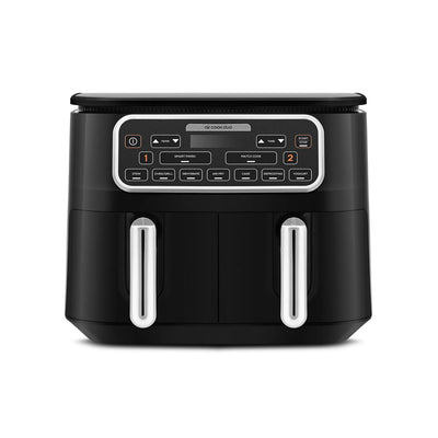 Airfryer Karaca Air Cook Duo Cuisine Maison XXXL, pour 8 personnes, 8 litres, noir chrome