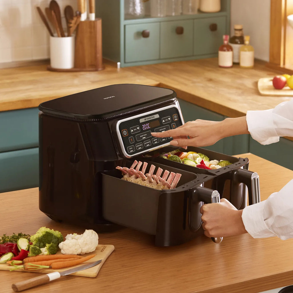 Airfryer Karaca Air Cook Duo Cuisine Maison XXXL, pour 8 personnes, 8 litres, starlight