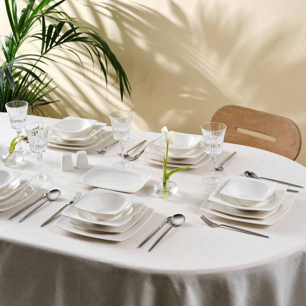 Service de table Karaca Jamie White pour 12 personnes, 52 pièces