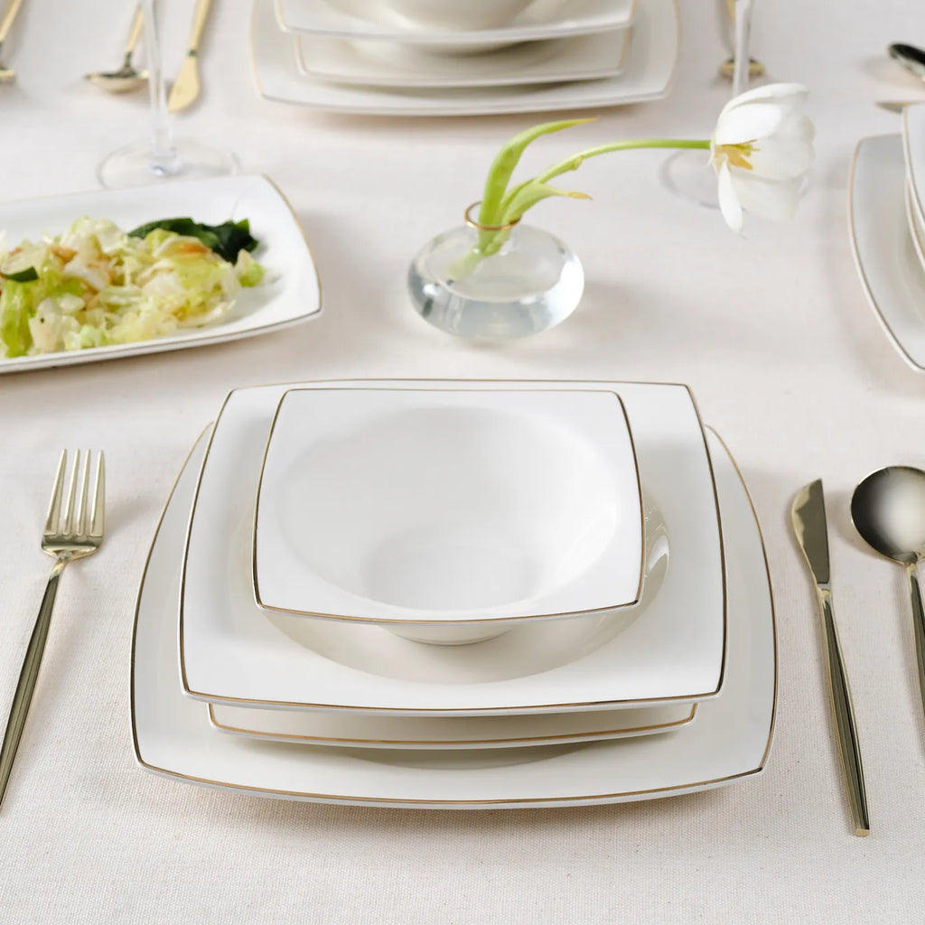 Service de table Karaca Vesta pour 12 personnes, 52 pièces, or