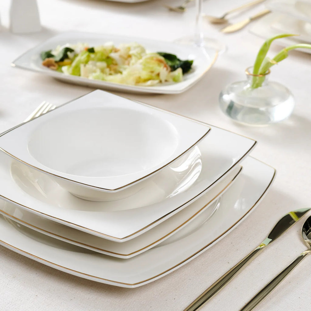 Service de table Karaca Vesta pour 12 personnes, 52 pièces, or