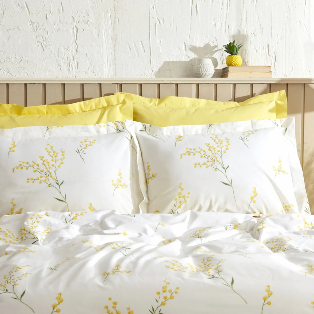 Ensemble de literie Karaca Home Loretta 100% Coton pour lit double, Jaune