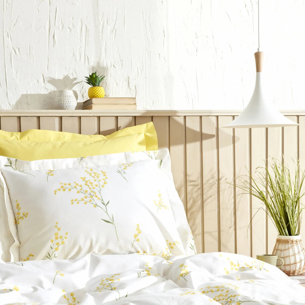 Ensemble de literie Karaca Home Loretta 100% Coton pour lit double, Jaune