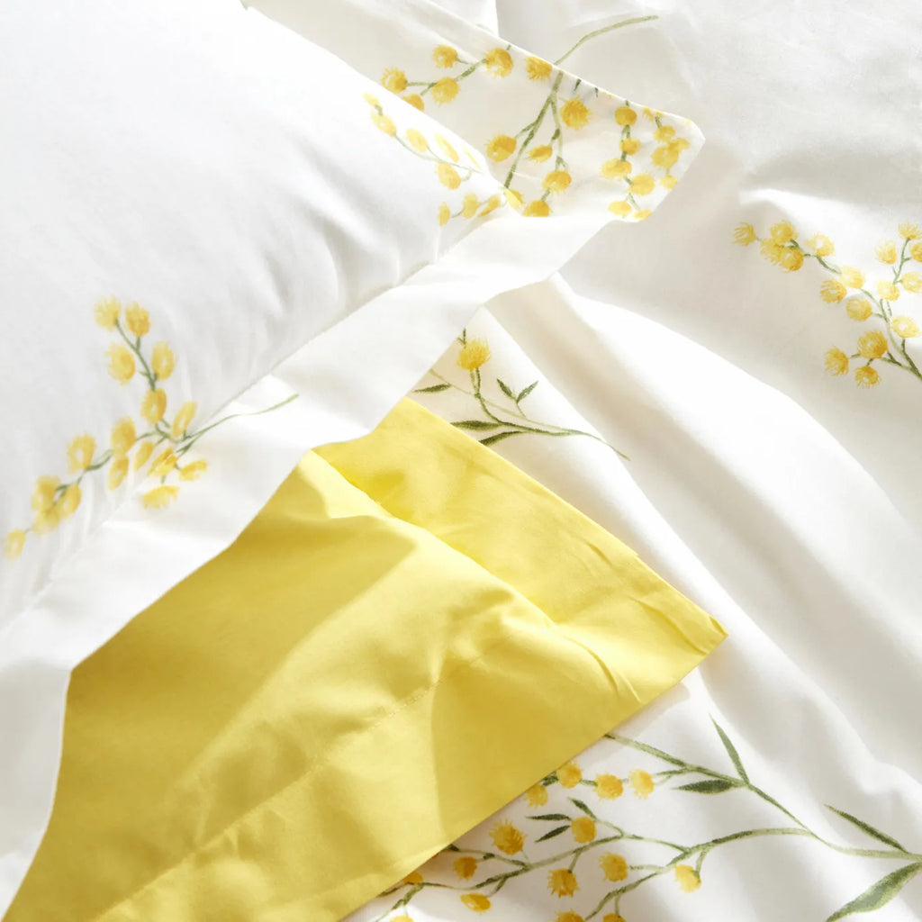 Ensemble de literie Karaca Home Loretta 100% Coton pour lit double, Jaune