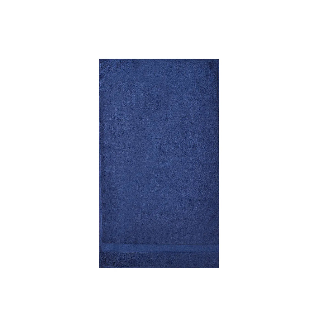 Karaca Joey Serviette de Bain en Coton Égyptien, Bleu Marine, 100x150 cm