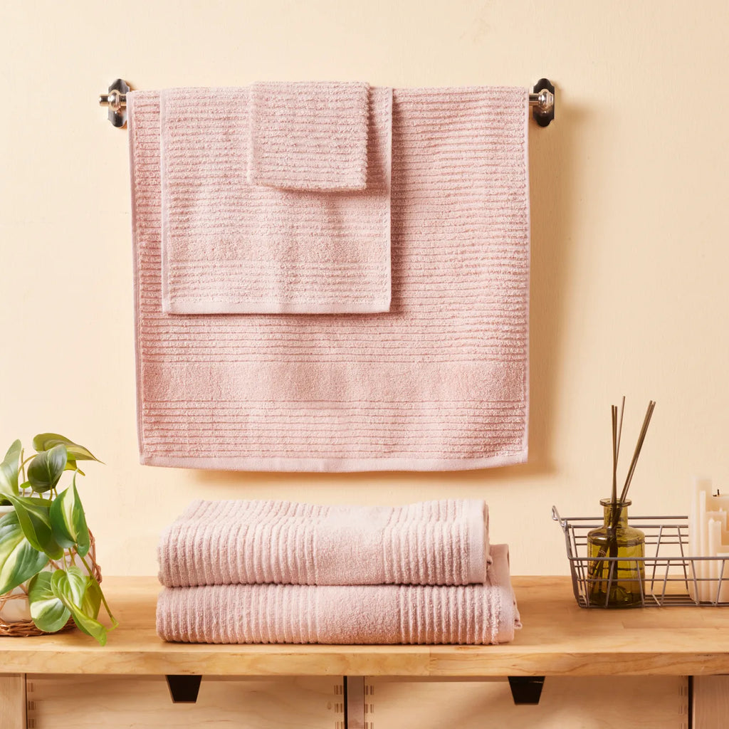 Karaca Rachel Supreme Drap de douche, Rose clair, 70x140 cm