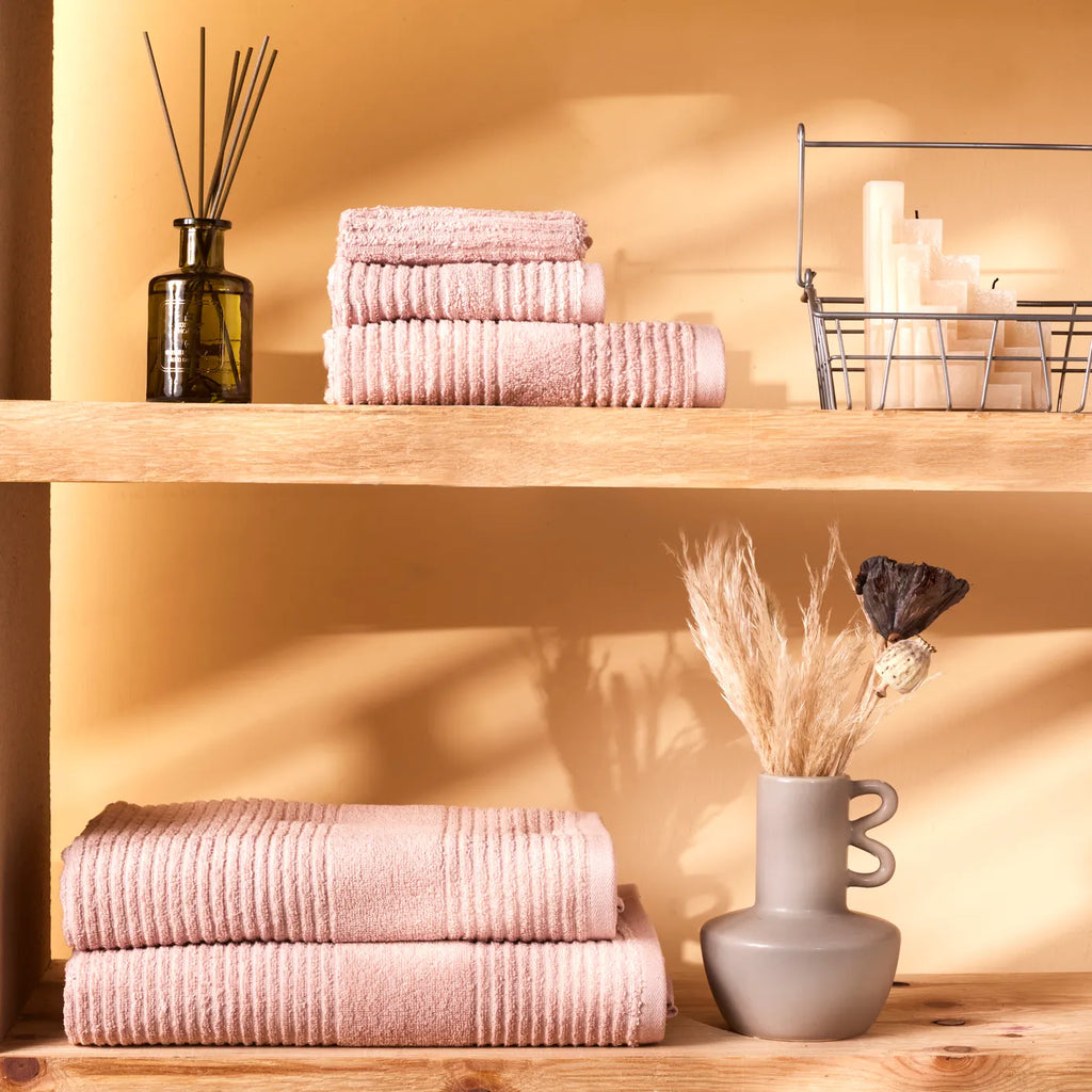 Karaca Rachel Supreme Drap de douche, Rose clair, 70x140 cm