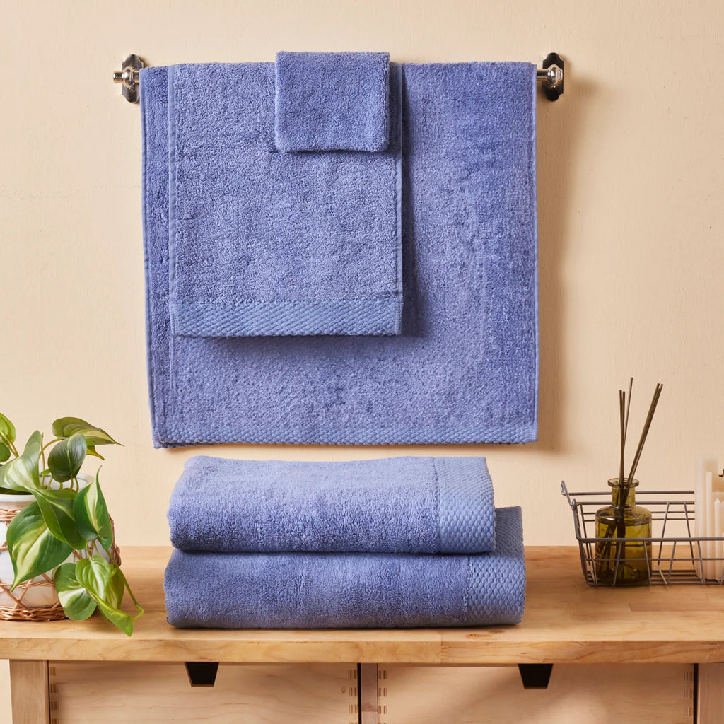 Karaca Chandler Serviette de Bain en Modal Bleu 100x150 cm