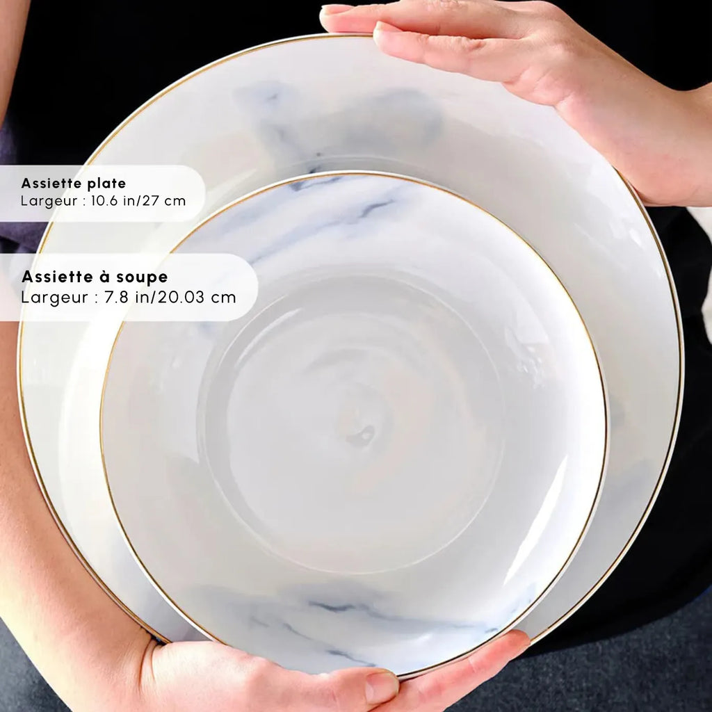 Service de table Karaca Ria New pour 12 personnes, 39 pièces, gris