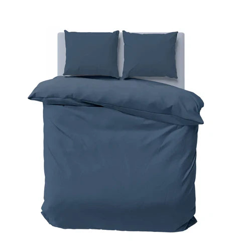 Nautica Solid Double Indigo – Parure de lit 200 x 200 + 2 x 80 x 80